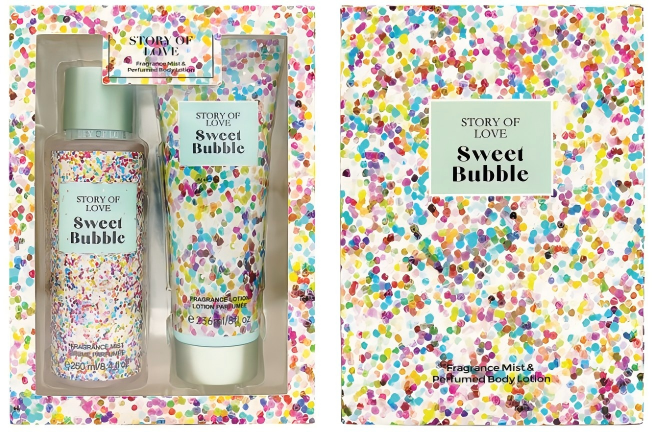 BT009 250ML BodyMist+236ML Body Lotion Scents near Victoria's Secret  CAKE CONFETTI