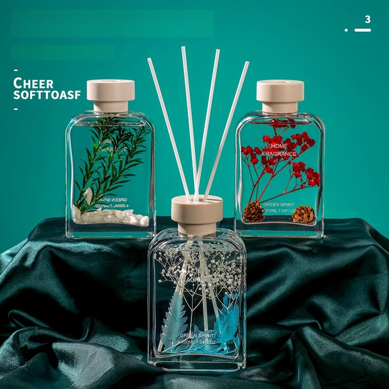 100ml Transparent Water Flower Diffuser Indoor Household Long-lasting Fragrance Bedroom Room Perfume Bathroom Air Freshener