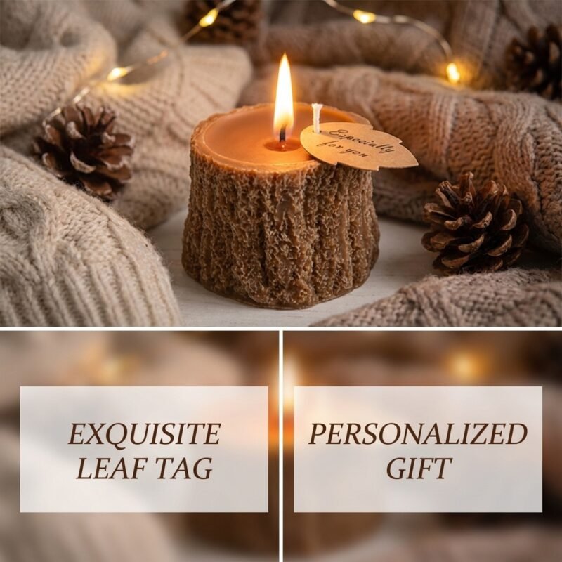 Scented Candle Tree Stump-Shaped Home Bedroom Fragrance