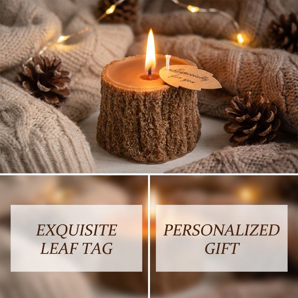 Scented Candle Tree Stump-Shaped Home Bedroom Fragrance