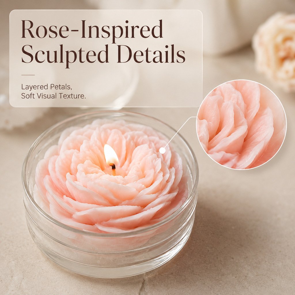 Austin Rose Scented Candles Ambient Ornaments Creative Fragrances - Image 3