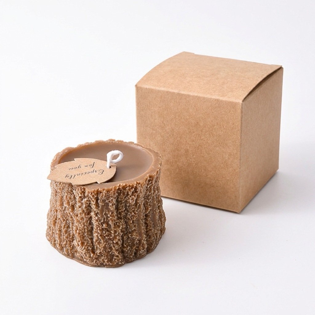 Scented Candle Tree Stump-Shaped Home Bedroom Fragrance - Image 3